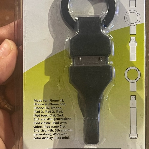 30-Pin Keychain Charge Sync Cable Perfect for on the Go iPod iPhone iPad - Picture 5 of 9